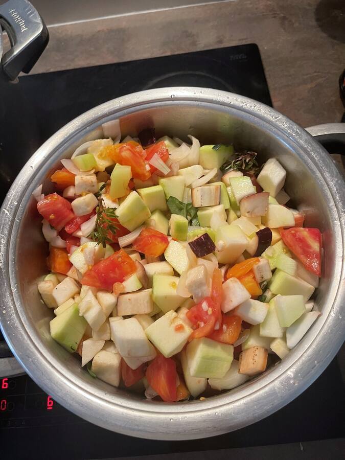 Légumes du jardin prêts à cuisiner